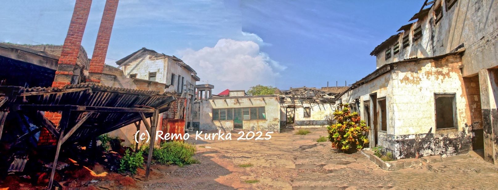 Panoramic photo of Visible neglect of James Fort, Jamestown! Photographed by Remo Kurka, November 2025