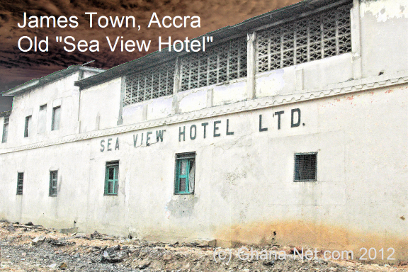 Demolished 1801 Sea-View Hotel, Jamestown. Hansen House